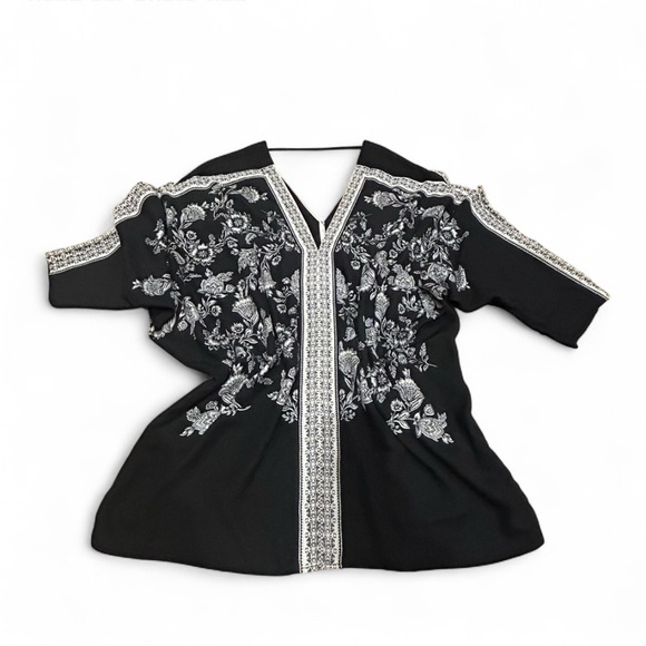 ROSE + OLIVE BLACK KIMONO - Picture 9 of 10